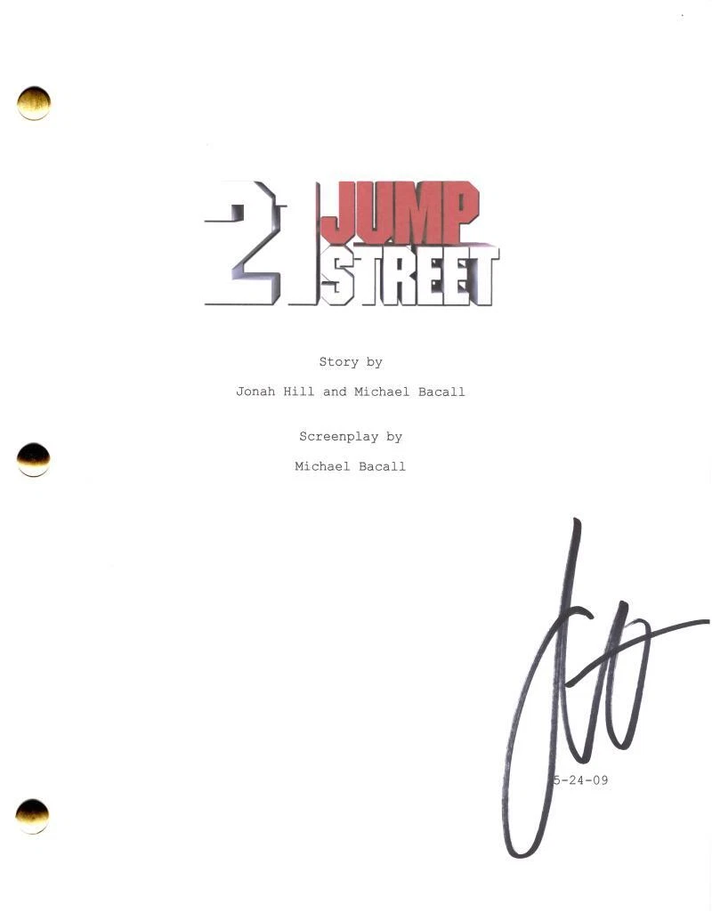 Channing Tatum Signed Autograph 21 Jump Street Full Movie Script Screenplay