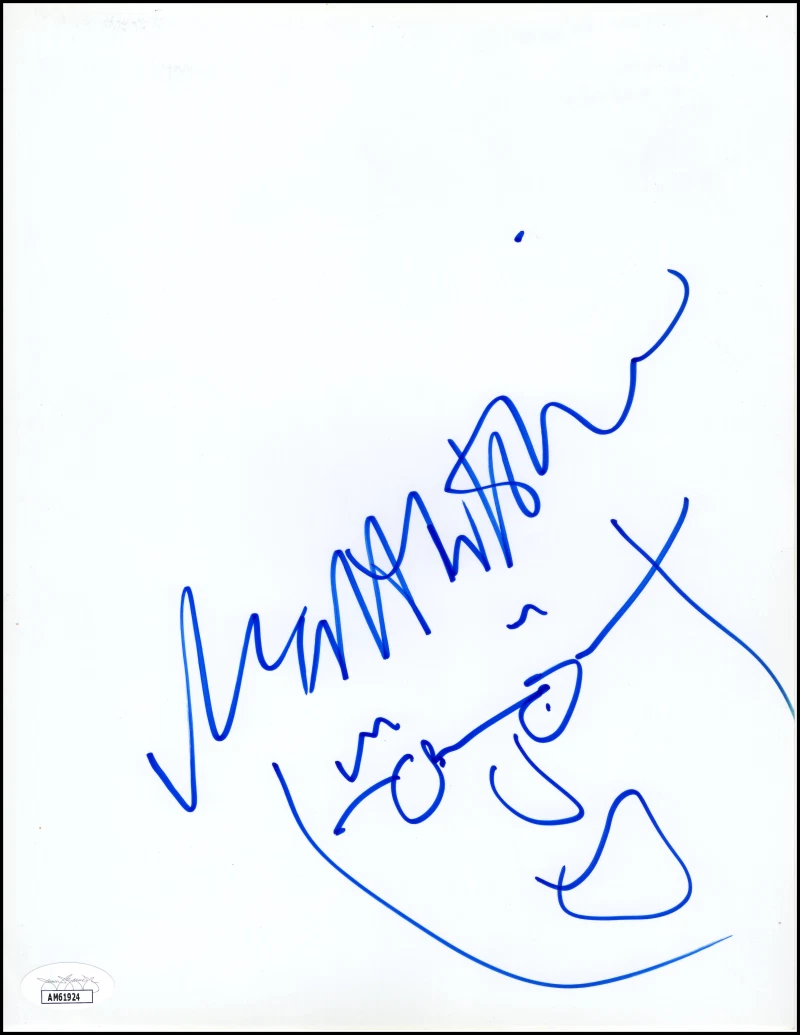 Matthew Weiner Signed Autograph Original Art Sketch - Sopranos Mad Men JSA COA