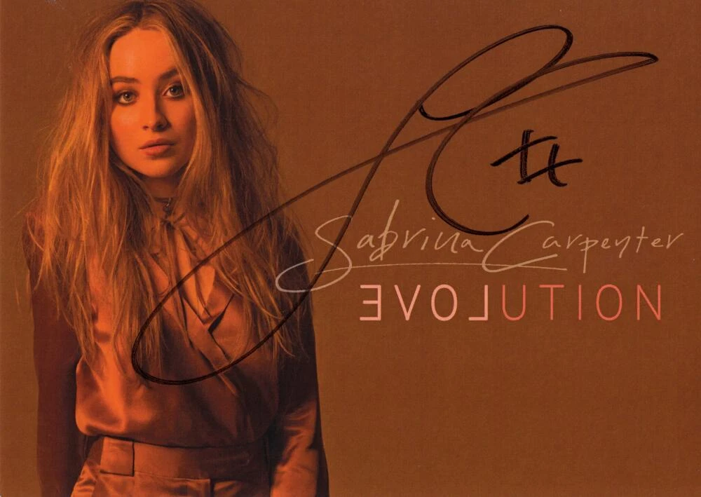 Sabrina Carpenter Signed Autograph 5x7 Evolution Promo Photo Card