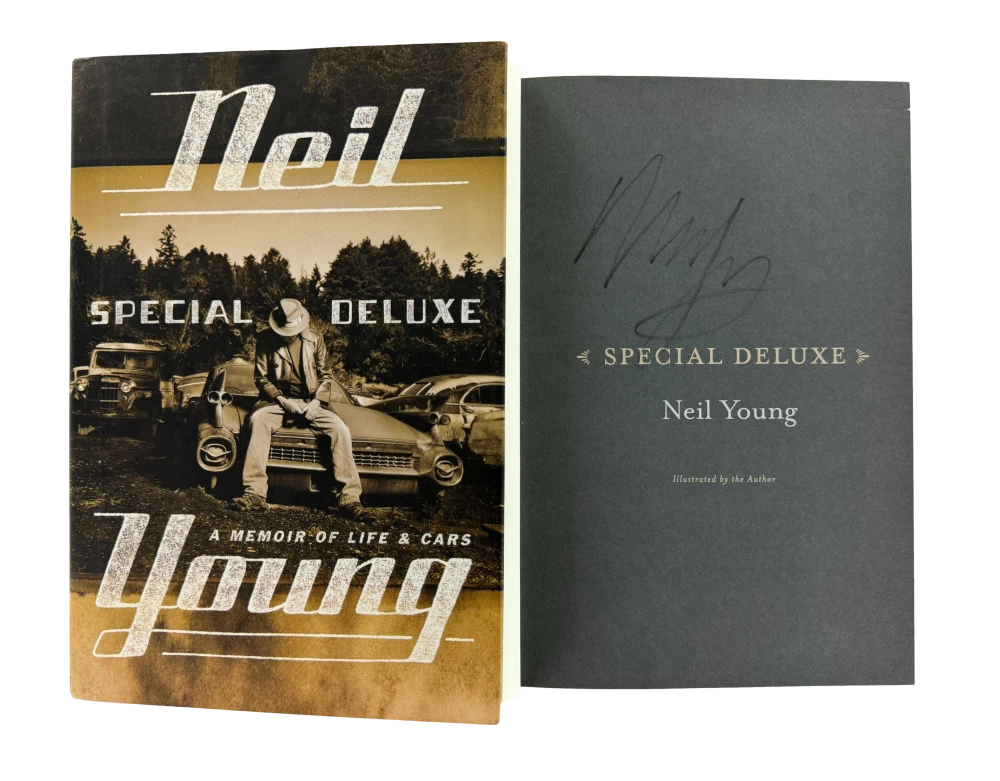 Neil Young Signed Autograph Special Deluxe Book CSNY Crazy Horse w/ Beckett COA