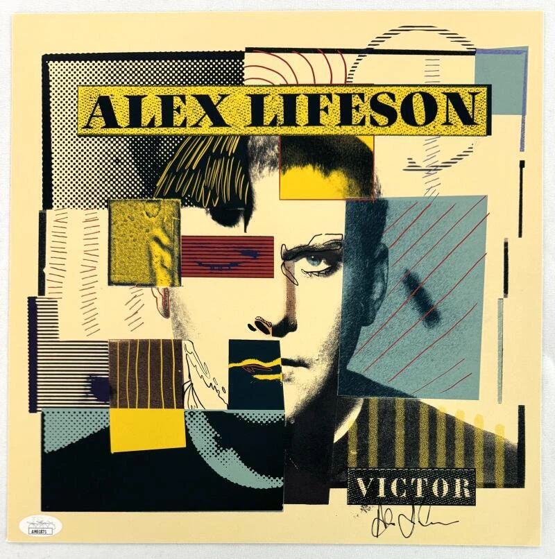 Alex Lifeson of Rush Signed Autograph 12x12 Album Photo Insert Victor w/ JSA COA