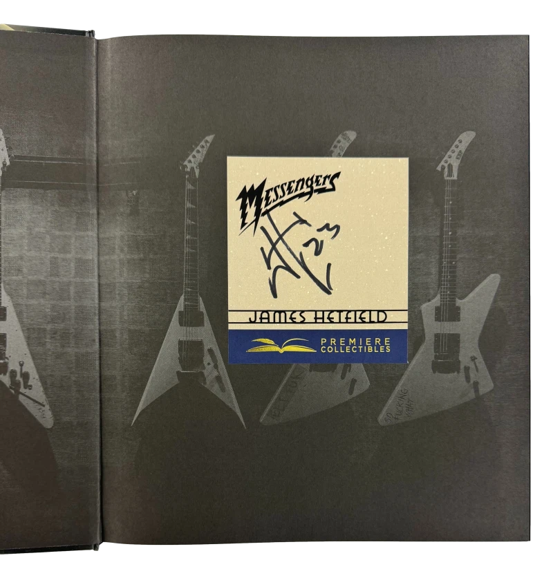 James Hetfield Metallica Signed Autograph Messengers Book Master of Puppets BAS