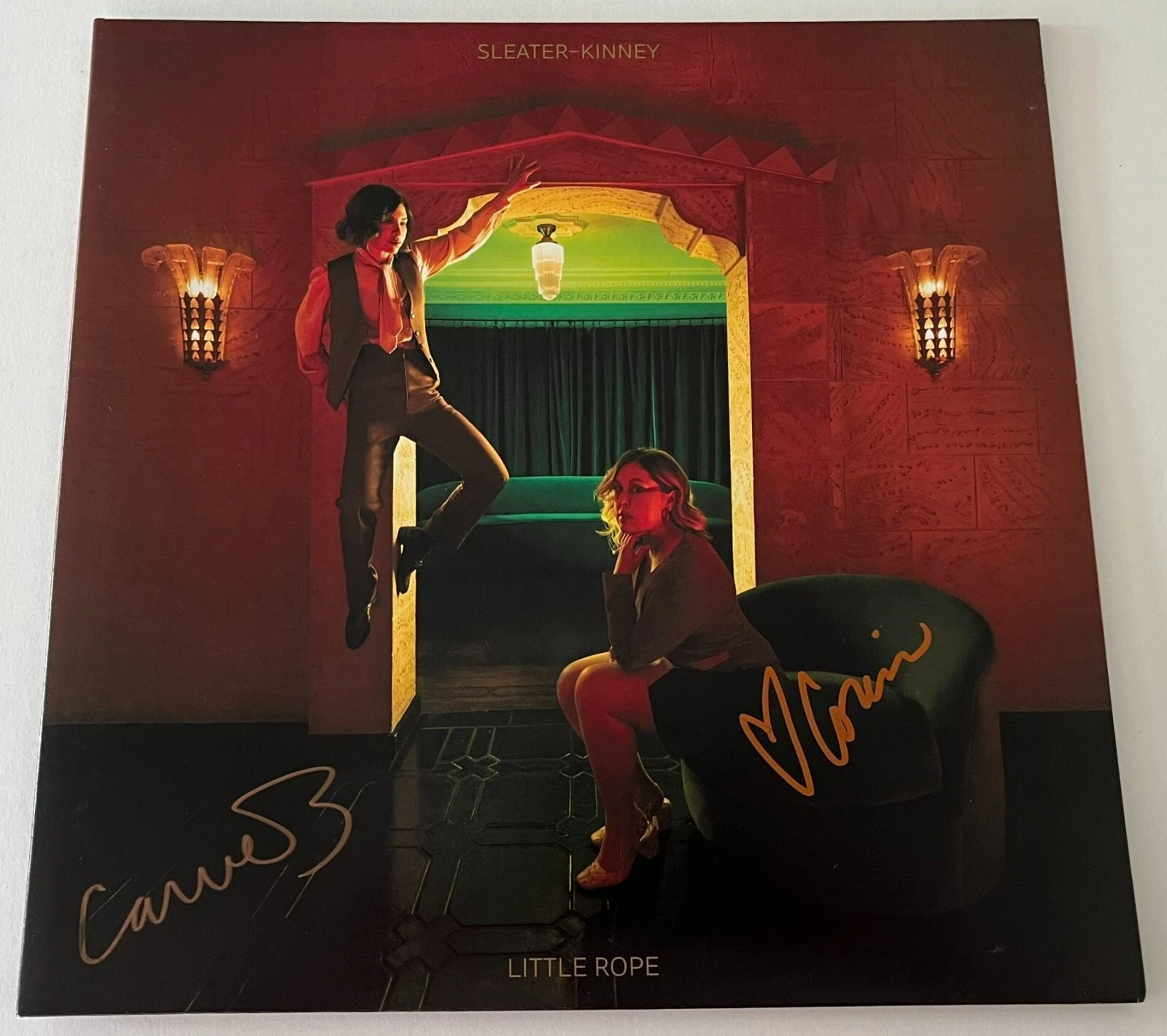 SLEATER KINNEY SIGNED AUTOGRAPH LITTLE ROPE VINYL RECORD ALBUM & BECKETT BAS COA