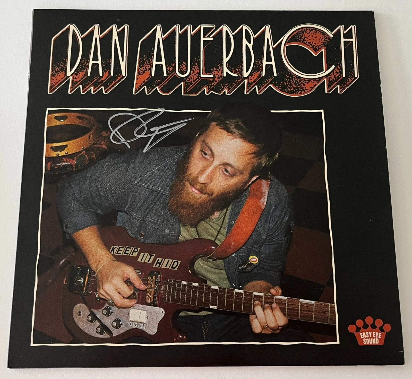 DAN AUERBACH THE BLACK KEYS SIGNED KEEP IT HID VINYL RECORD ALBUM & BECKETT COA