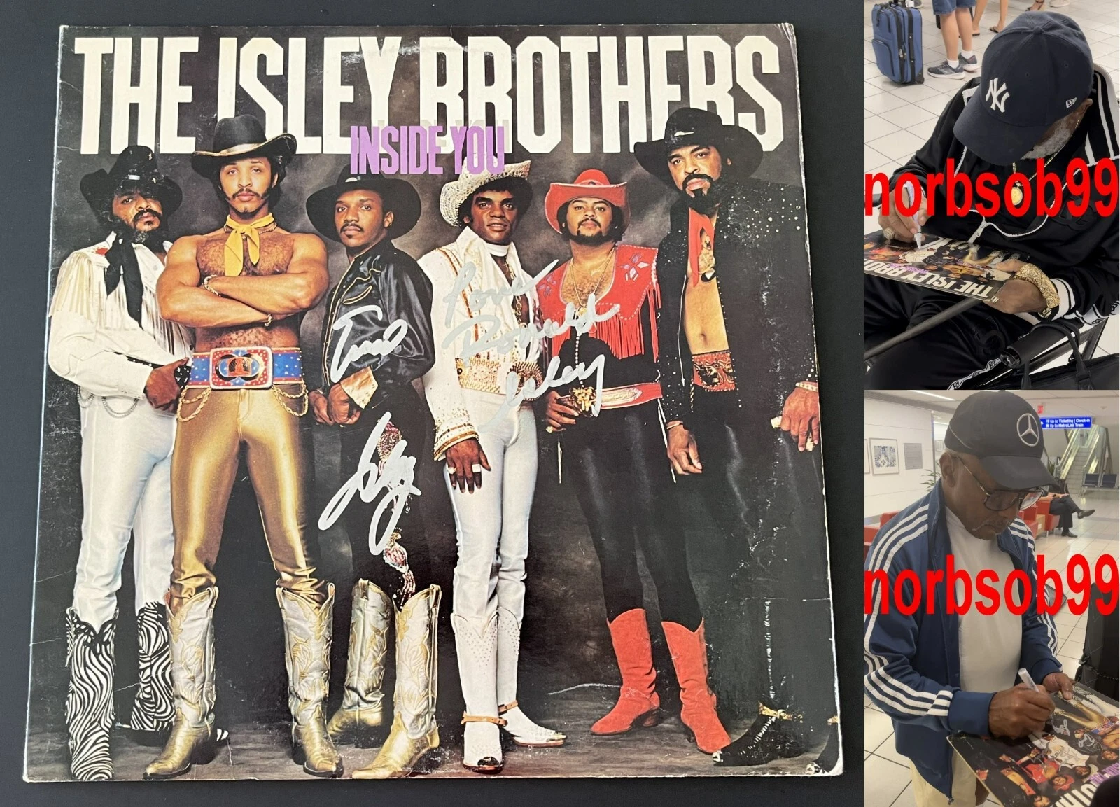RONALD ISLEY SIGNED THE ISLEY BROTHERS INSIDE YOU VINYL wEXACT PROOF BECKETT COA