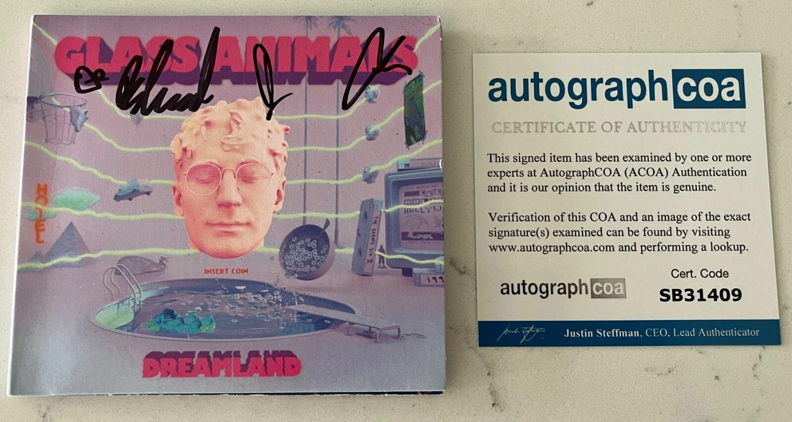 GLASS ANIMALS BAND SIGNED DREAMLAND CD DAVE BAYLEY +3 & AUTOGRAPH ACOA