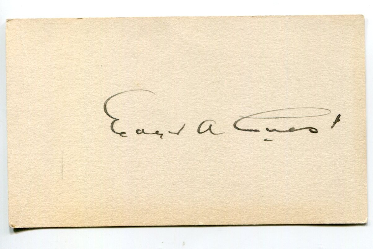 Edgar A. Guest Author People's Poet Laureate of Michigan Writer Signed Autograph