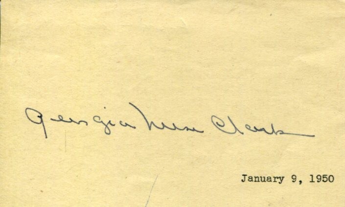 Georgia Neese Clark (Gray) Treasurer of the United States Signed Autograph
