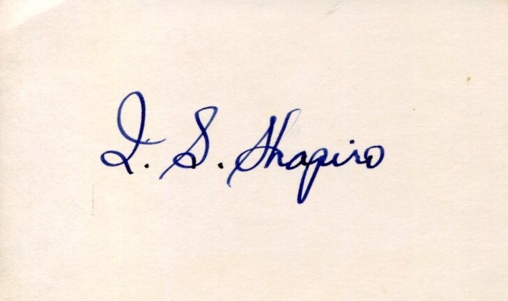 Irving S. Shapiro CEO of Dupont Howard Hughes Medical Institute Signed Autograph