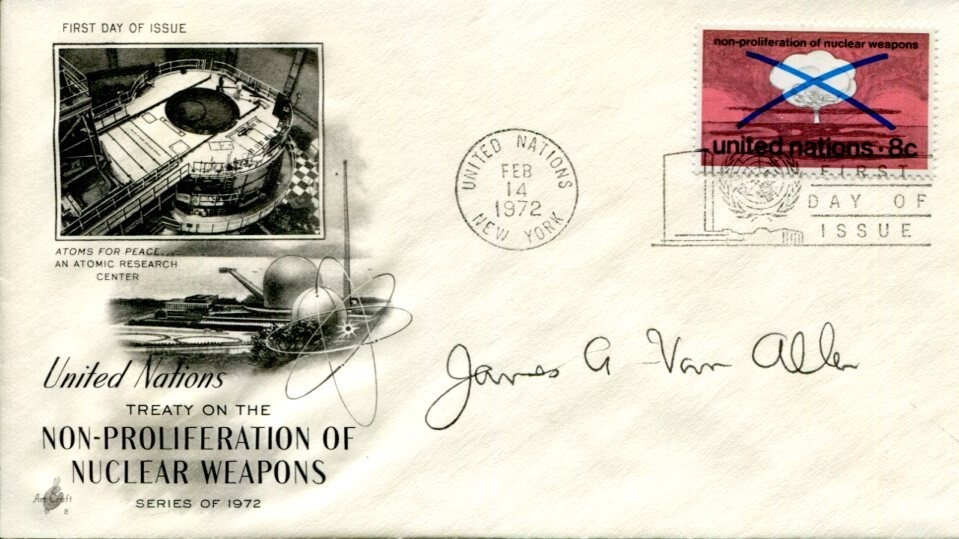 James Van Allen NASA Astrophysicist Space Belt Rare Signed Autograph FDC