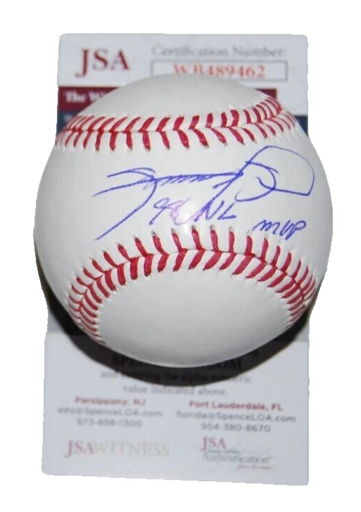 SAMMY SOSA signed (CHICAGO CUBS) 98 MVP Major League OML baseball JSA WB489462