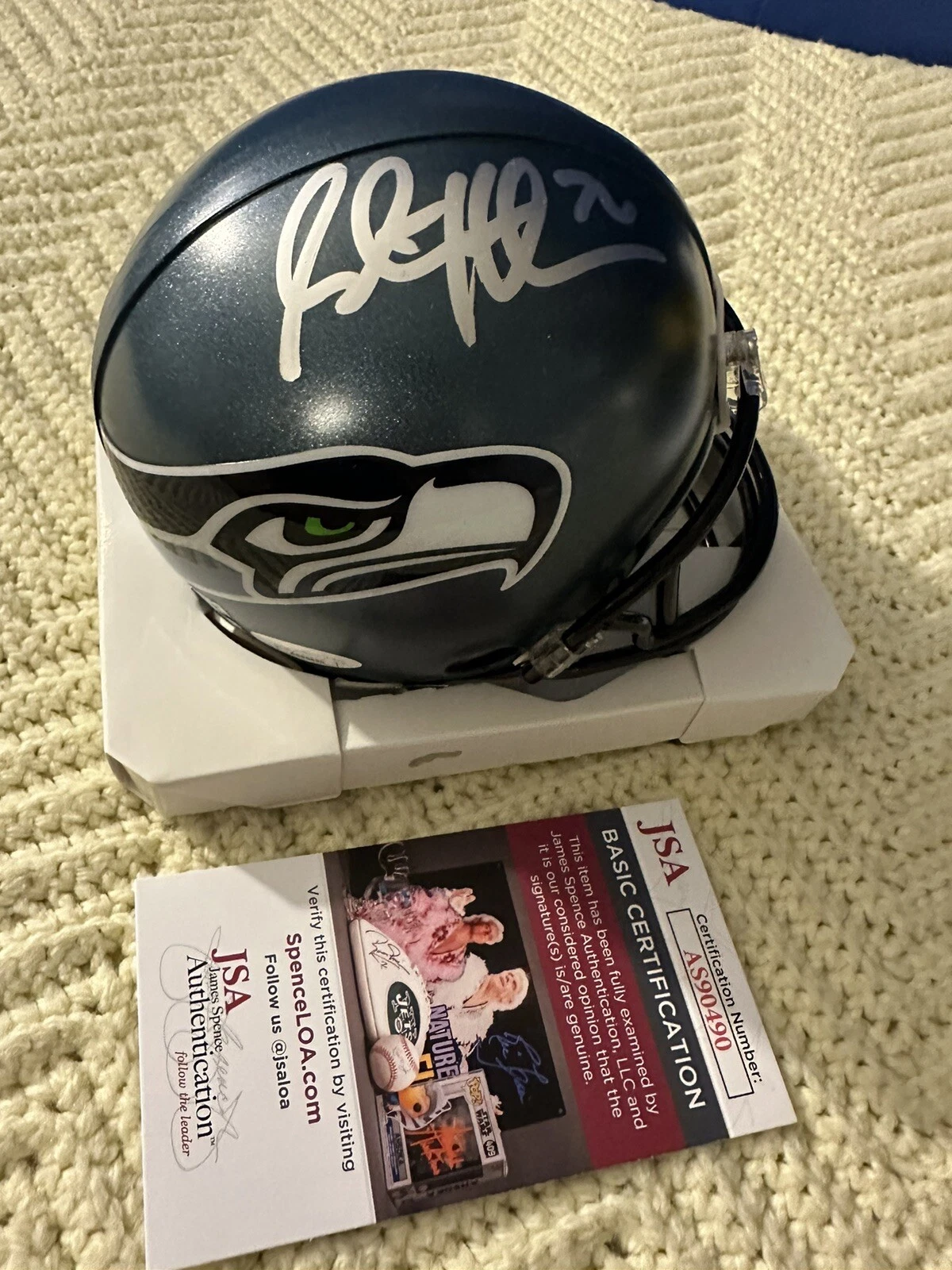 Steve Hutchinson Signed Mini Helmet Seattle Seahawks JSA Authentication COA