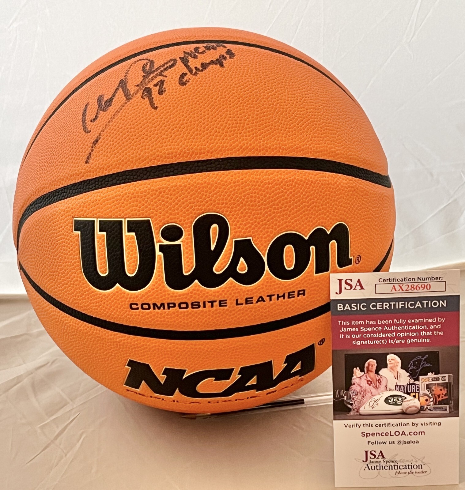 Cherokee Parks Duke Blue Devils signed Full Size NCAA Basketball Ball JSA