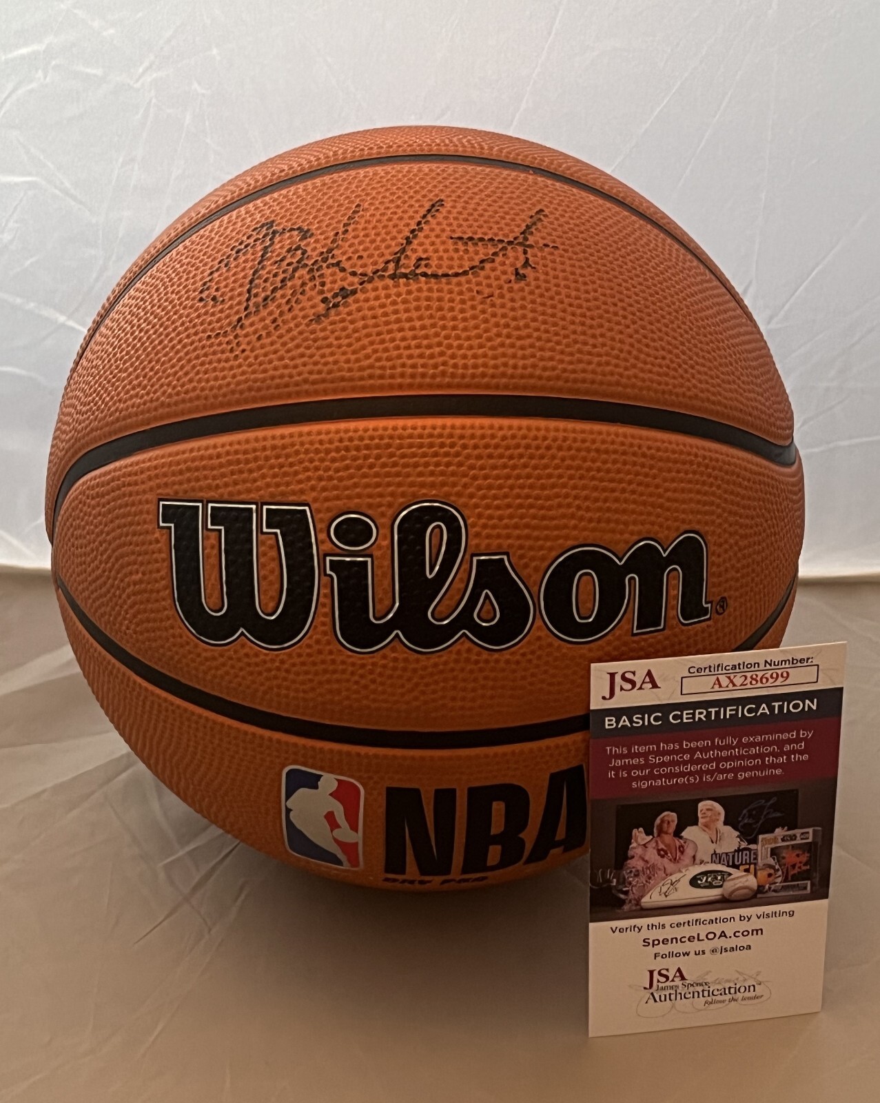 B. J. Armstrong Chicago Bulls signed NBA Basketball Ball autographed JSA