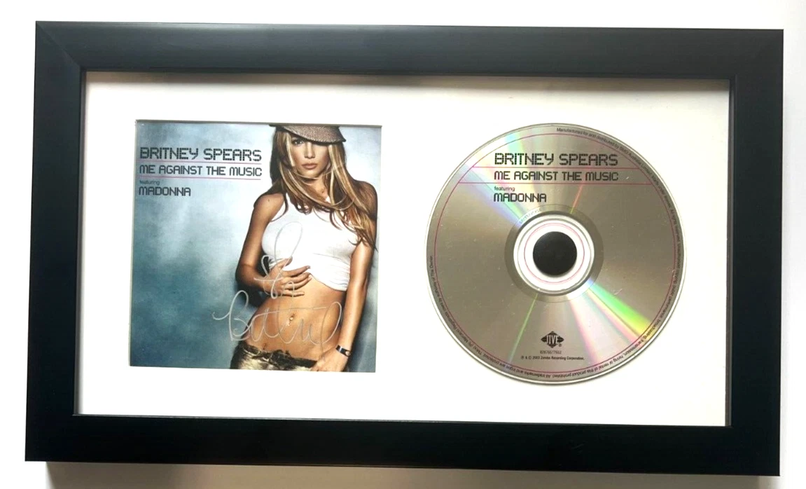 Britney Spears REAL hand SIGNED Me Against World Framed CD Display JSA LOA RARE