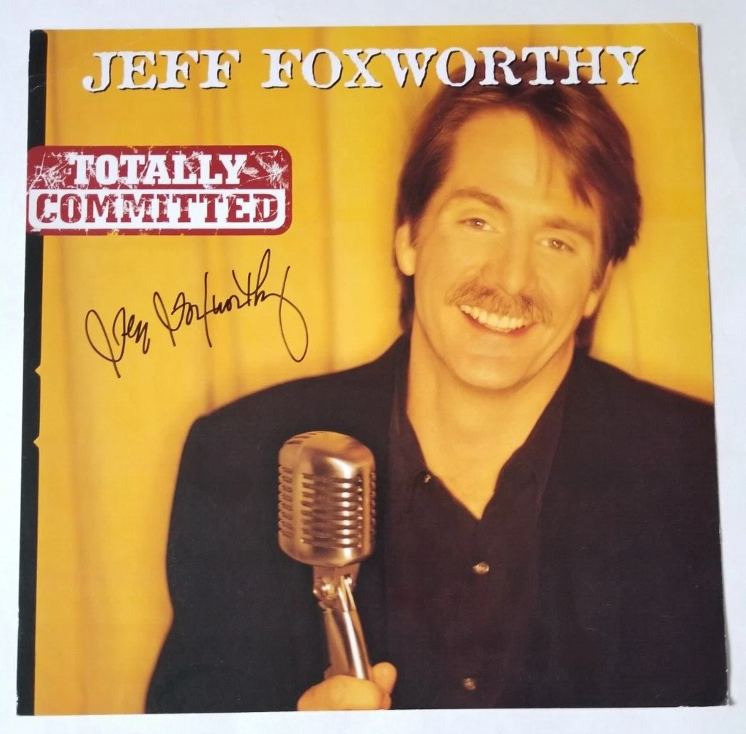 Jeff Foxworthy REAL SIGNED Totally Committed Promotional Flat COA Autographed