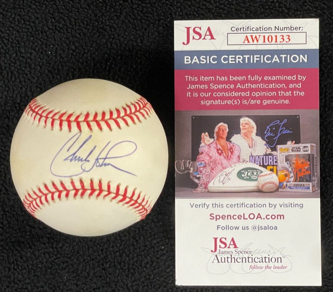 Charles Johnson Signed Florida Marlins ONL Baseball JSA COA