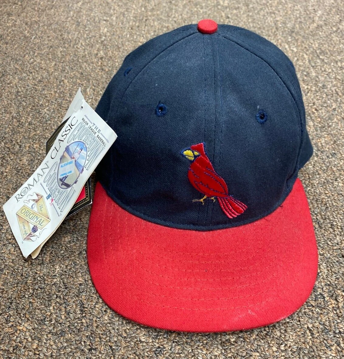 VINTAGE MLB ST. LOUIS CARDINALS TEAM LOGO COLLECTIBLE NEW ERA HAT RARE SZ 6 3/4