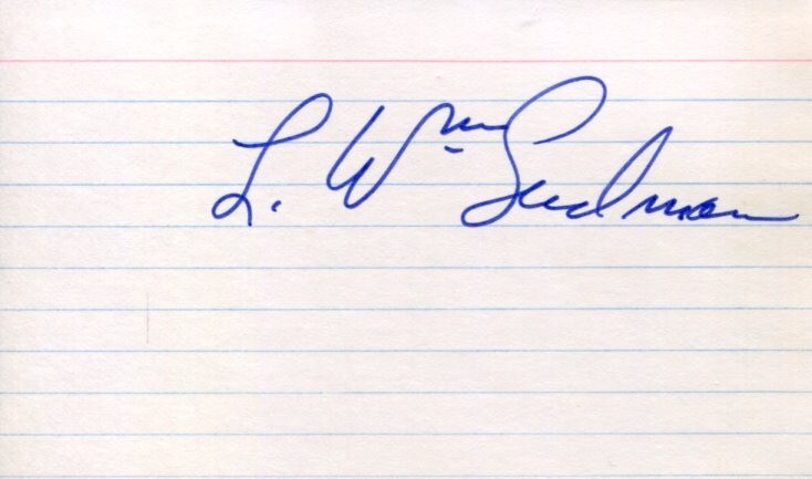 L. William Seidman Economist Federal Deposit Insurance Corporat Signed Autograph