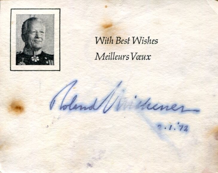 Roland Michener Governor General of Canada WWI Royal Air Force Signed Autograph