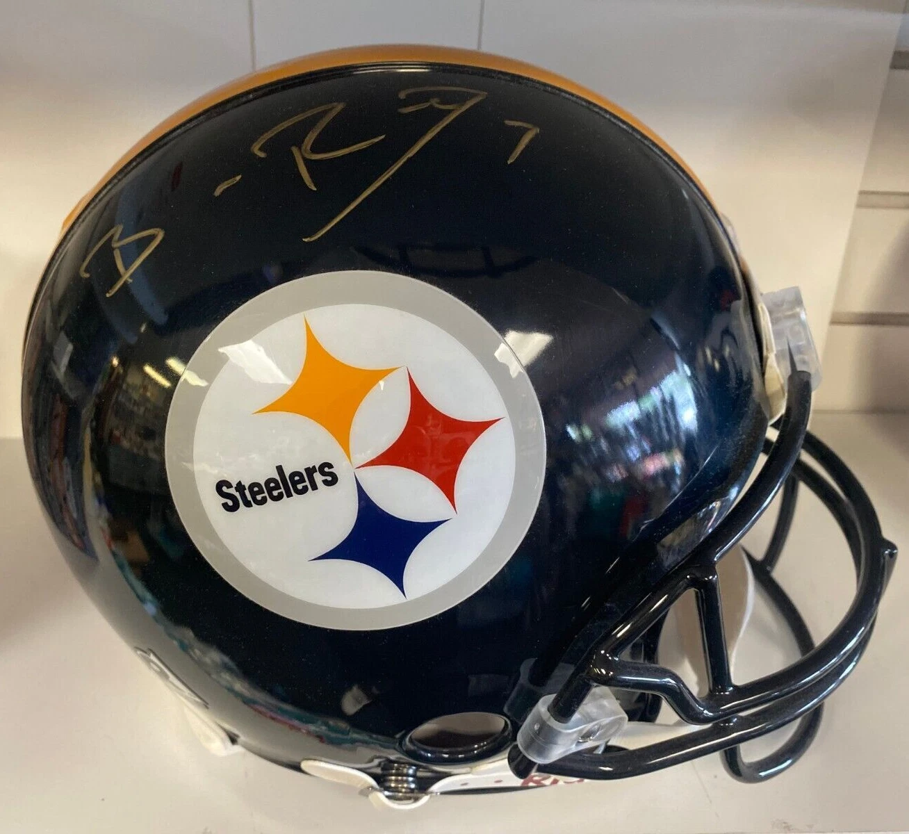 BEN ROTHELESBURGER STEELERS SIGNED FULL SIZE AUTHENTIC HELMET FIELD OF DREAMS