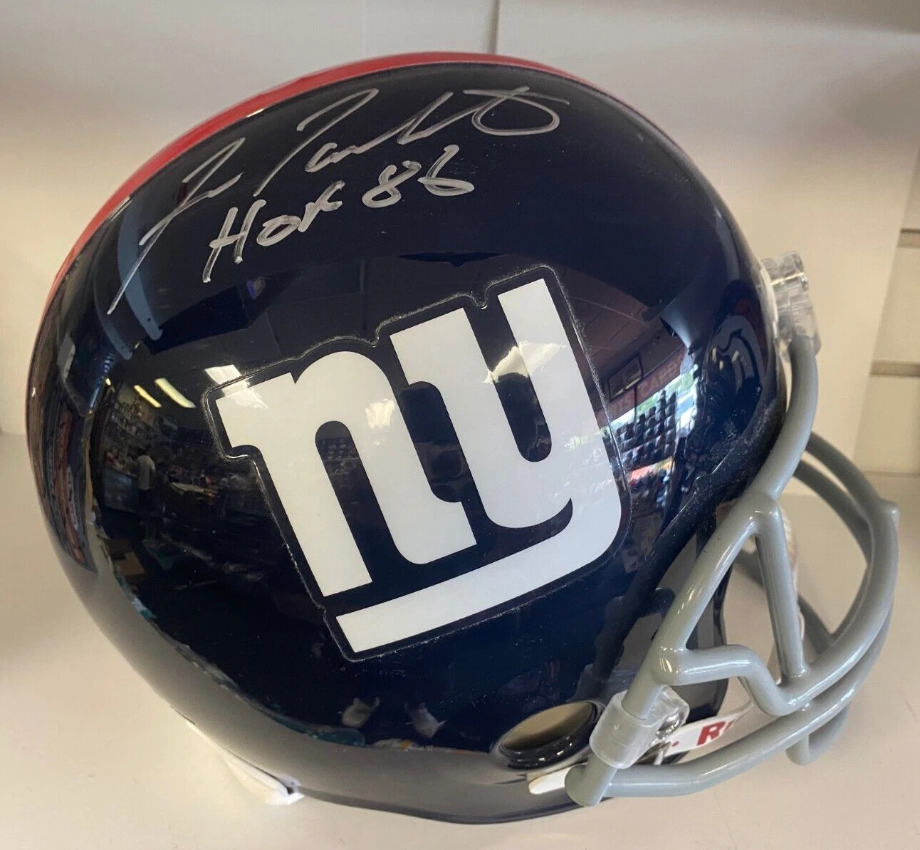 FRAN TARKENTON NY GIANTS HOF 86 SIGNED AUTOGRAPHED FULL SIZE HELMET JSA STICKER