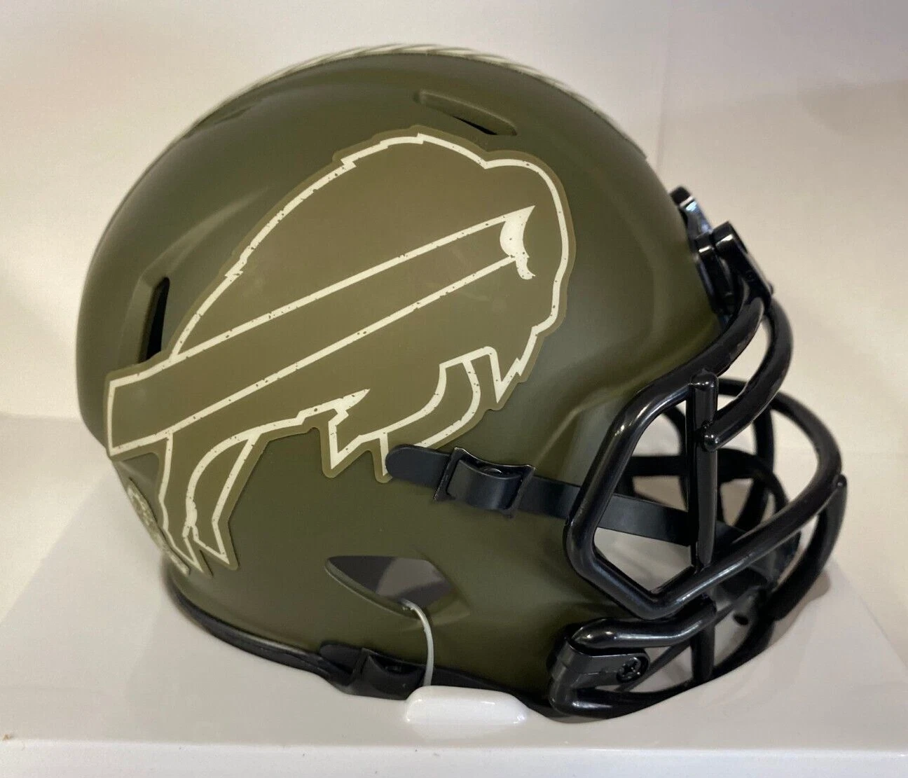 BUFFALO BILLS TEAM LOGO SALUTE TO SERVICE NFL FOOTBALL MINI HELMET RARE