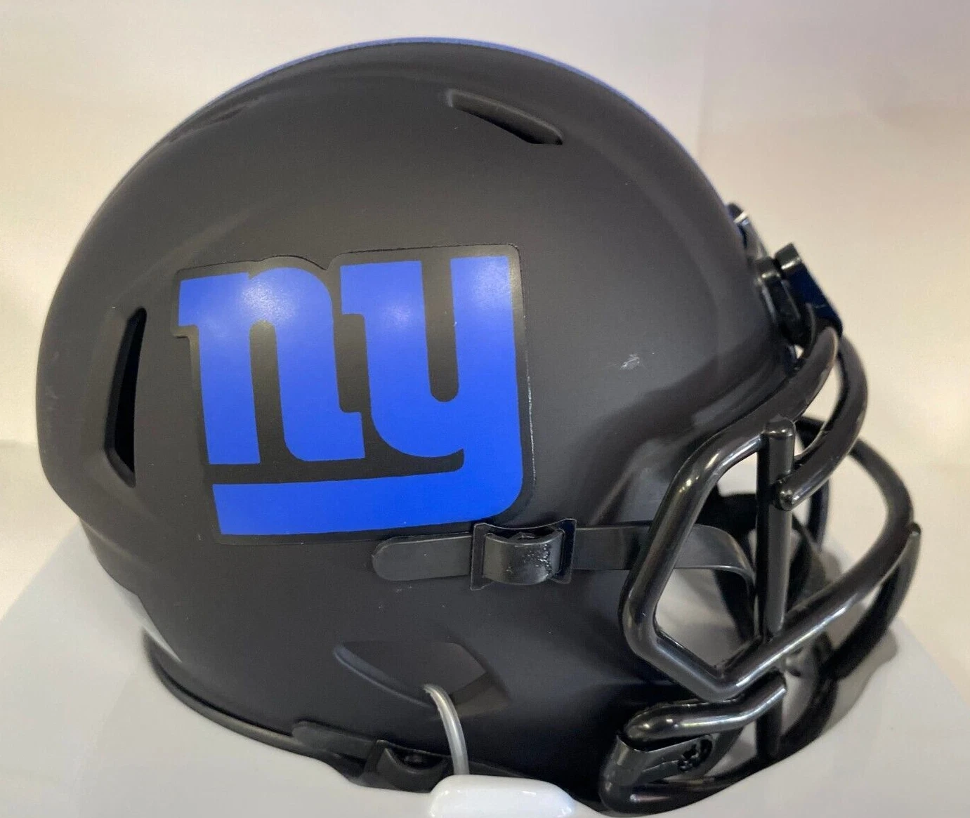 NFL FOOTBALL NEW YORK GIANTS ECLIPSE TEAM LOGO MINI HELMET UNSIGNED