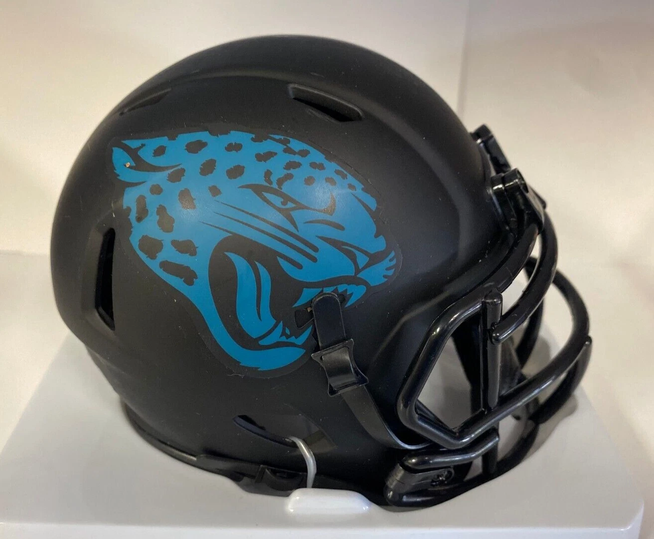NFL FOOTBALL JACKSONVILLE JAGUARS ECLIPSE TEAM LOGO MINI HELMET UNSIGNED