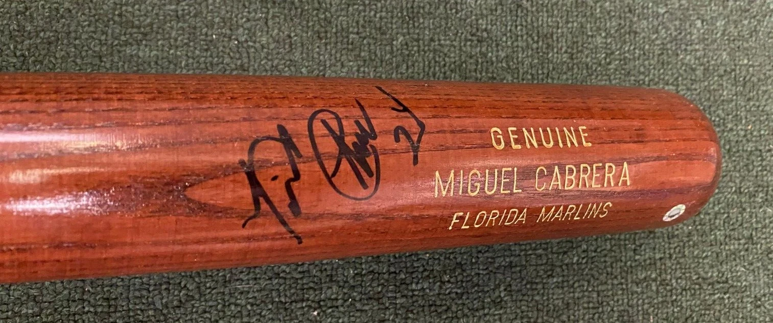 MIGUEL CABRERA FLORIDA MARLINS SIGNED AUTOGRAPHED LV SLUGGER BAT MLB HOLO