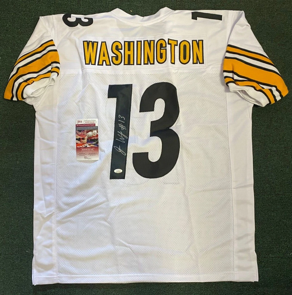 JAMES WASHINGTON STEELERS SIGNED AUTOGRAPHED CUSTOM JERSEY SIZE XL JSA