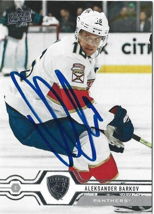 Alexsander Barkov Signed 2019-20 Upper Deck Hockey Card #40 Florida Panthers