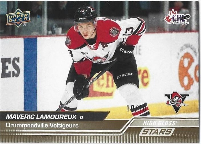 Maveric Lamoureux 2023-24 Upper Deck CHL High Gloss Parallel Card #314 #10/10