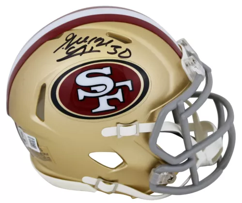 49ERS GEORGE ODUM AUTHENTIC SIGNED SPEED MINI HELMET AUTOGRAPHED BAS WITNESSED COLLECTIBLE MEMORABILIA