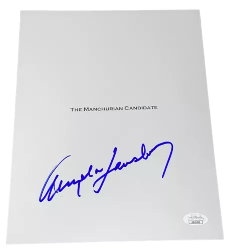 ANGELA LANSBURY SIGNED AUTOGRAPH THE MANCHURIAN CANDIDATE SCRIPT SCREENPLAY JSA COLLECTIBLE MEMORABILIA