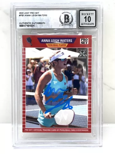 Anna Leigh Waters Signed Rookie Card Graded 10 2022 Leaf Pro Set Beckett BAS