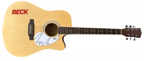 BECK HANSEN SIGNED AUTOGRAPH FULL SIZE ACOUSTIC GUITAR SEA CHANGE BECKETT COA COLLECTIBLE MEMORABILIA