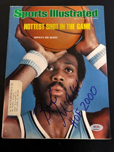 BOB MCADOO SIGNED SPORTS ILLUSTRATED MAGAZINE PSA/DNA BUFFALO COLLECTIBLE MEMORABILIA