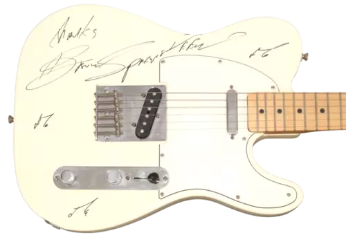 BRUCE SPRINGSTEEN SIGNED AUTOGRAPH FENDER TELECASTER GUITAR – FULL SIGNATURE JSA COLLECTIBLE MEMORABILIA