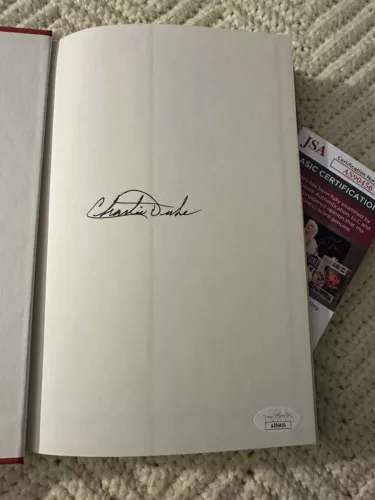 CHARLIE DUKE SIGNED MOON WALKER BOOK HARDCOVER JSA AUTHENTICATED COA COLLECTIBLE MEMORABILIA