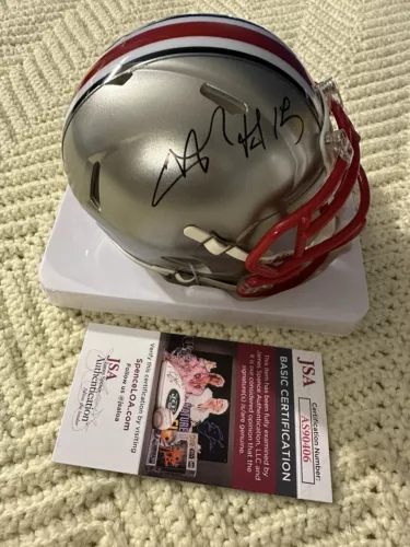 CHRIS HENRY JR SIGNED MINI HELMET OHIO STATE BUCKEYES JSA AUTHENTICATION COA COLLECTIBLE MEMORABILIA