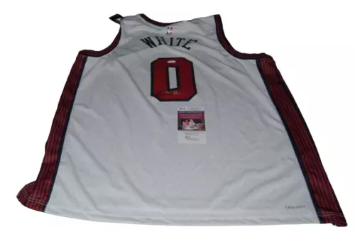 COBY WHITE SIGNED (CHICAGO BULLS) CITY EDITION BASKETBALL JERSEY JSA COA AX11424 COLLECTIBLE MEMORABILIA