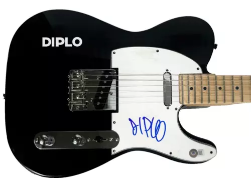 DIPLO SIGNED AUTOGRAPH ELECTRIC GUITAR EMD DJ MAJOR LAZER BECKETT COA COLLECTIBLE MEMORABILIA