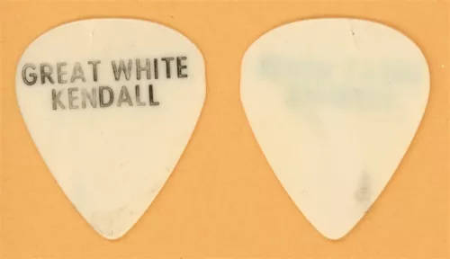 GREAT WHITE MARK KENDALL VINTAGE GUITAR PICK – 1984 US TOUR COLLECTIBLE MEMORABILIA