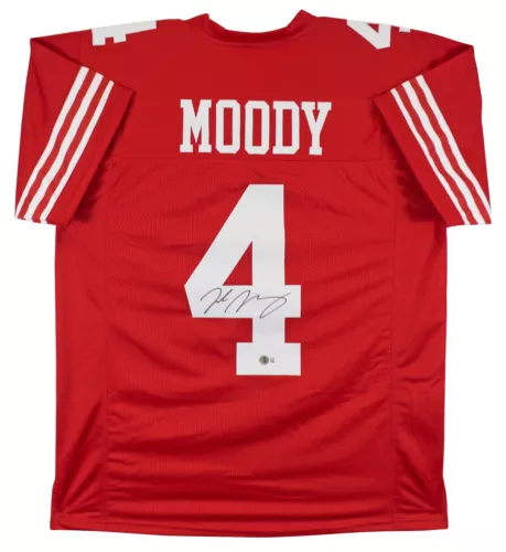 JAKE MOODY AUTHENTIC SIGNED RED PRO STYLE JERSEY AUTOGRAPHED BAS WITNESSED COLLECTIBLE MEMORABILIA