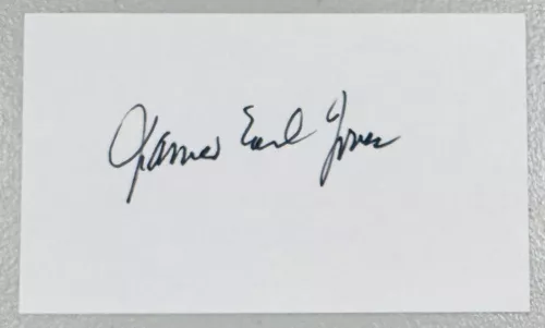 JAMES EARL JONES SIGNED AUTOGRAPHED 3×5 CARD BAS BECKETT STAR WARS DARTH VADER 4 COLLECTIBLE MEMORABILIA