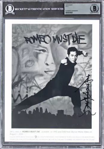 JET LI ROMEO MUST DIE AUTHENTIC SIGNED 8×10 PHOTO AUTOGRAPHED BAS SLABBED COLLECTIBLE MEMORABILIA