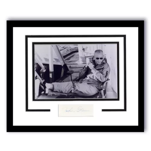 JOHN GLENN AUTOGRAPH SIGNED NASA MERCURY ASTRONAUT FRAMED 11×14 DISPLAY C ACOA COLLECTIBLE MEMORABILIA