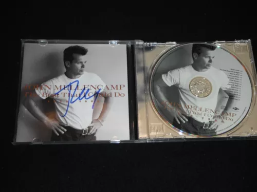 JOHN MELLENCAMP SIGNED THE BEST THAT I COULD DO CD COVER COLLECTIBLE MEMORABILIA