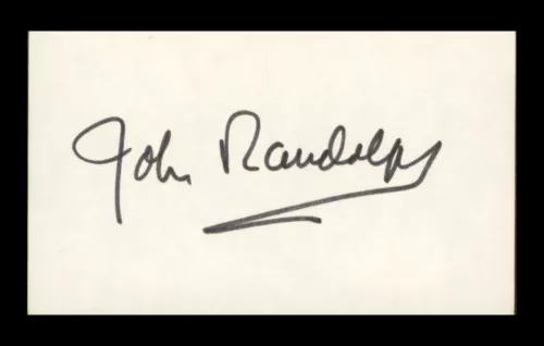 JOHN RANDOLPH SECONDS AUTHENTIC SIGNED 3×5 INDEX CARD AUTOGRAPHED BAS #BP00918 COLLECTIBLE MEMORABILIA
